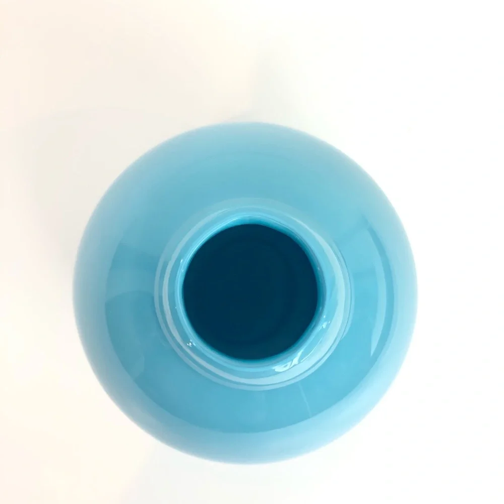 West Elm Blue Ceramic Glazed Vase
